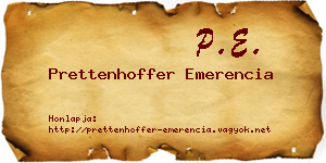 Prettenhoffer Emerencia névjegykártya